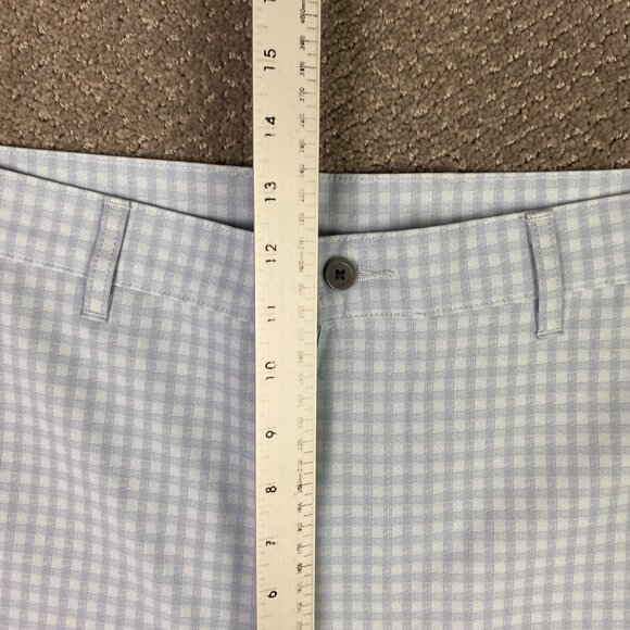 NWOT Jack Nicklaus Shorts Mens 36 Golf Flat Front Performance Blue Gingham Check - Picture 8 of 11